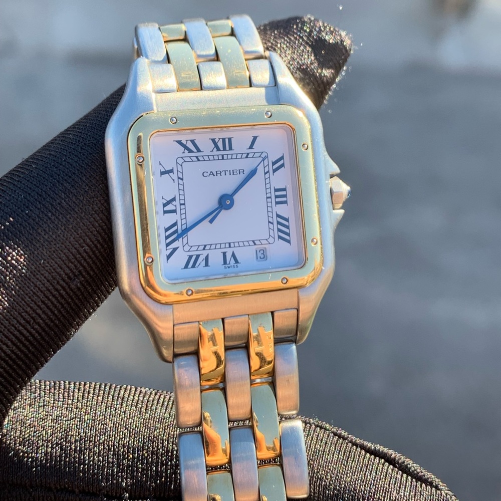 CARTIER PANTHERE LADIES TWO TONE TWO ROLE WATCH